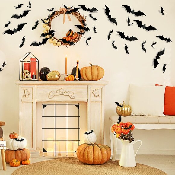 Halloween Decorations Bats Wall Decor Halloween Party Decorations Indoor Outdoor - Picture 7 of 8
